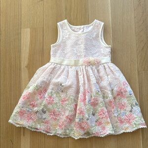 Floral Lace Kids Dress - Multicolor